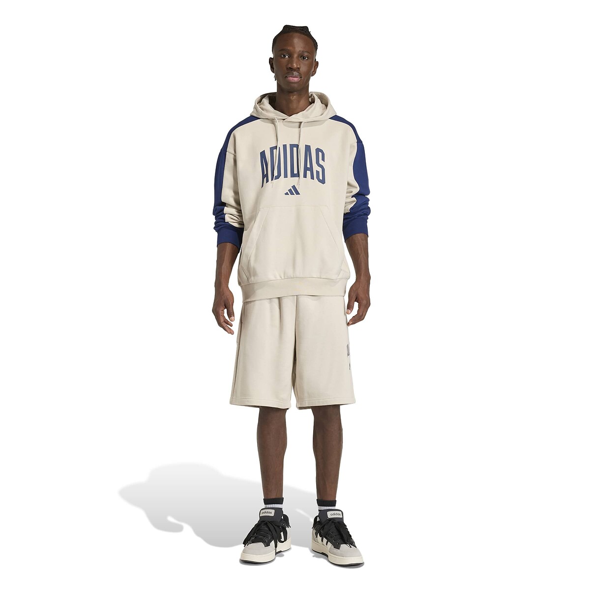 Sweat à capuche collegiate SEASONALS gris/bleu foncé, ADIDAS SPORTSWEAR