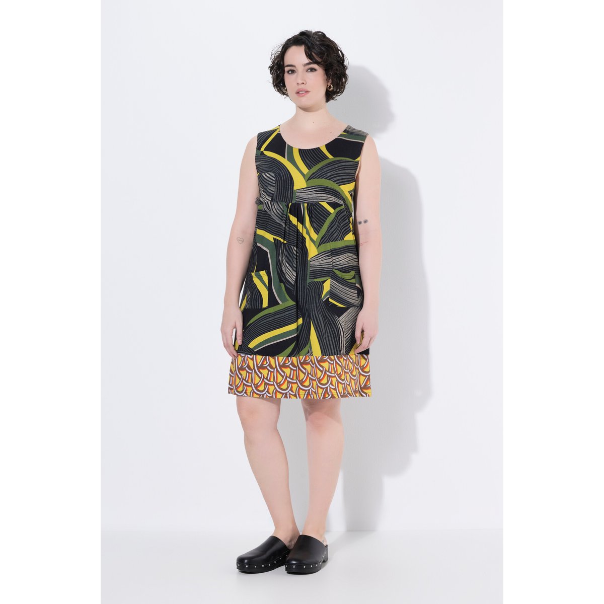 Robe en jersey sans manches gris olive, ULLA POPKEN
