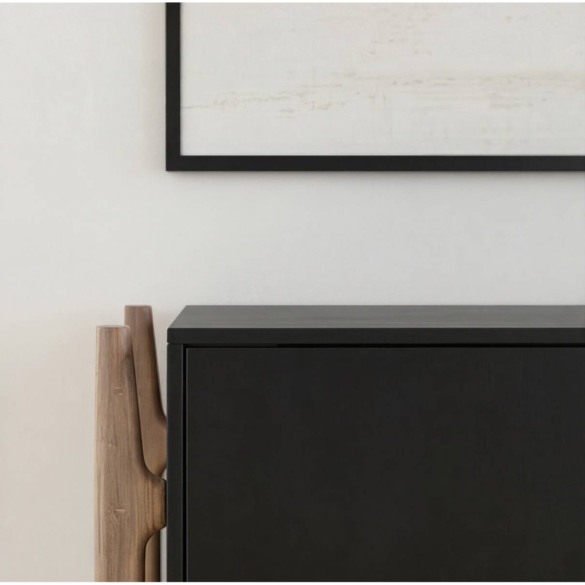 Buffet en manguier et en acacia IMANI noir, MADE IN MEUBLES