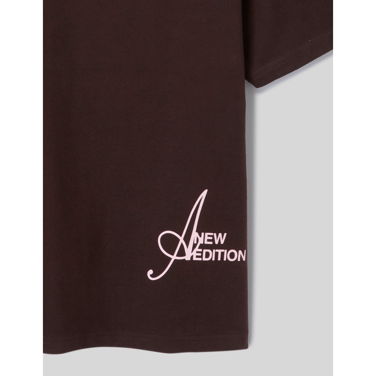 T-shirt épais imprimé devant / dos marron foncée, BZB