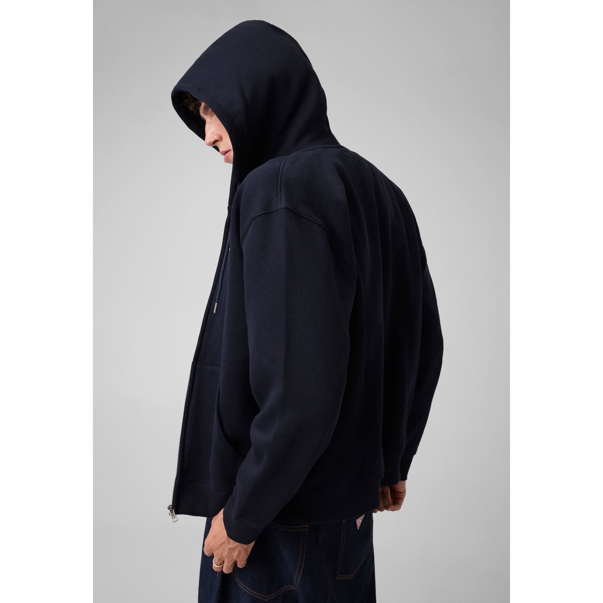 Sweat-Shirt Zippé À Capuche American Tradition bleu foncé, GUESS