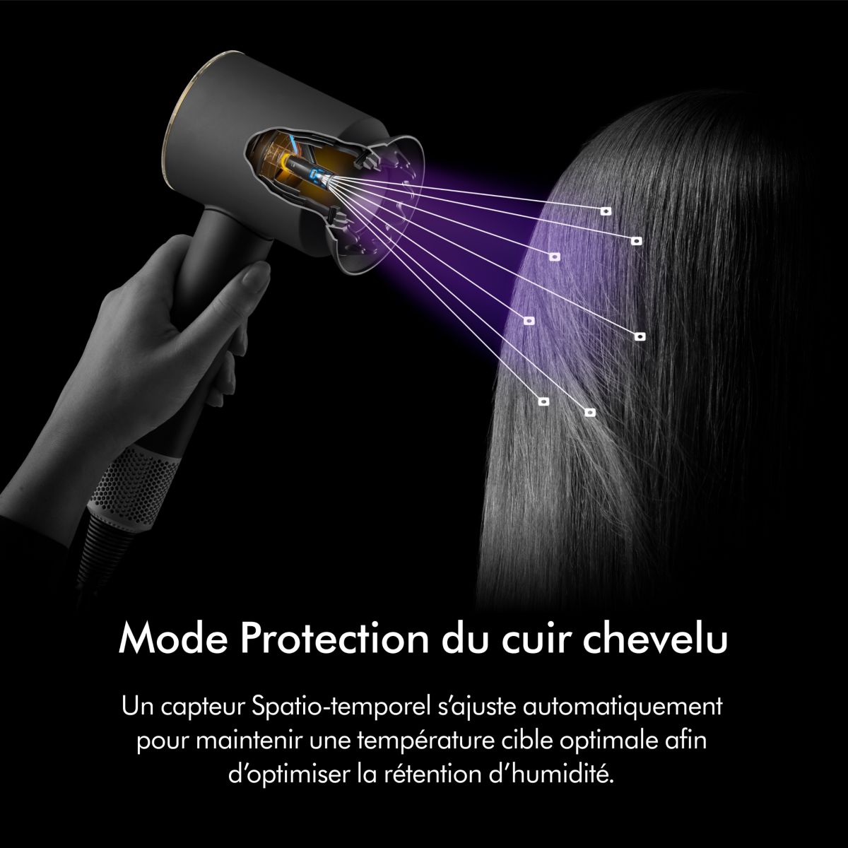 Sèche cheveux Supersonic Nural cheveux bouclés à frisés Rose Céramique rose, DYSON