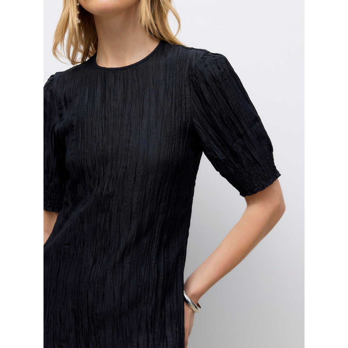 Robe Plissée noire - black, VERO MODA