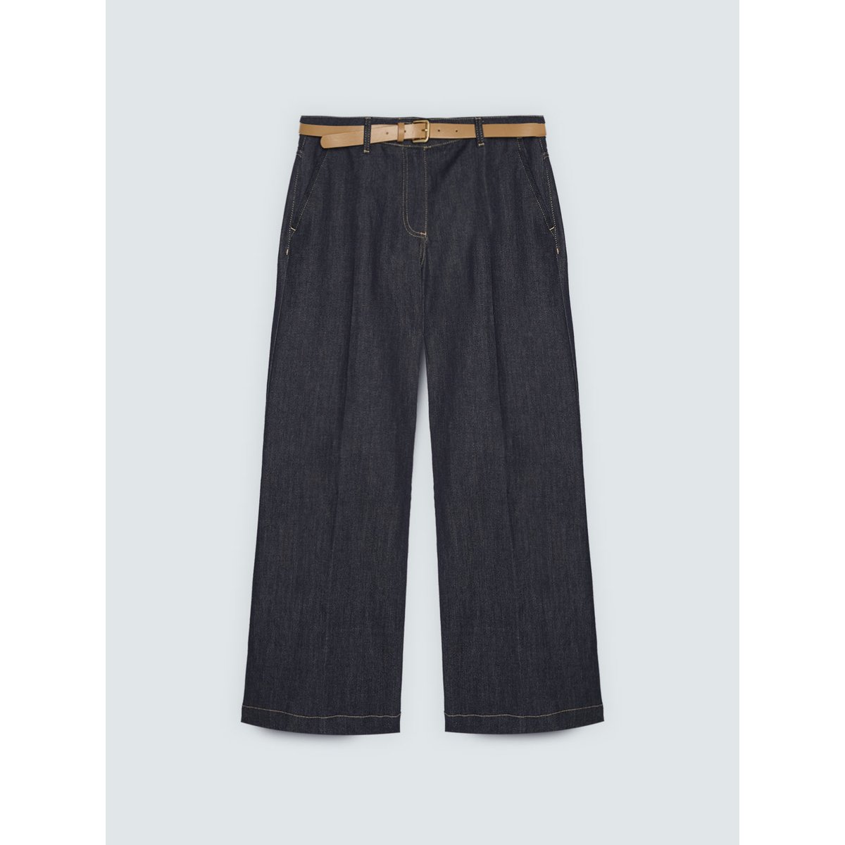 Jean Wide Leg avec ceinture amovible bleu, FIORELLA RUBINO