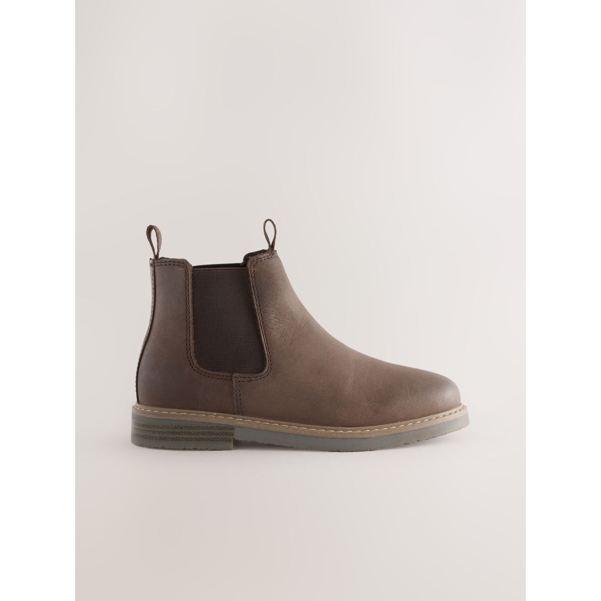 Bottes chelsea en cuir marron chocolat, NEXT