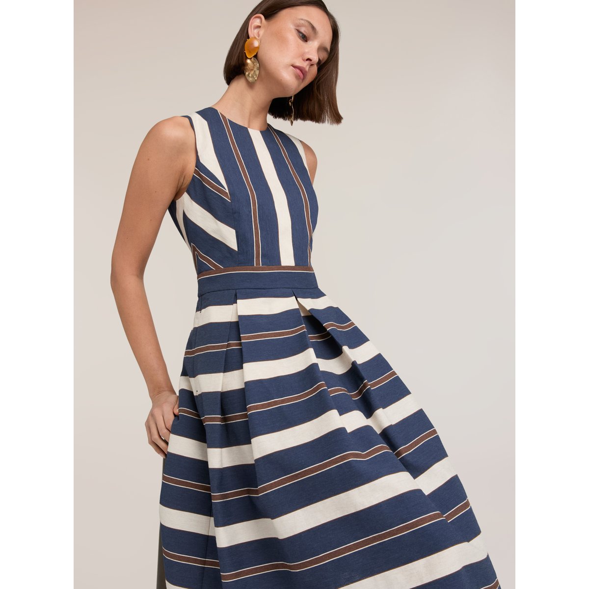 Robe ligne A à rayures bleu, MOTIVI