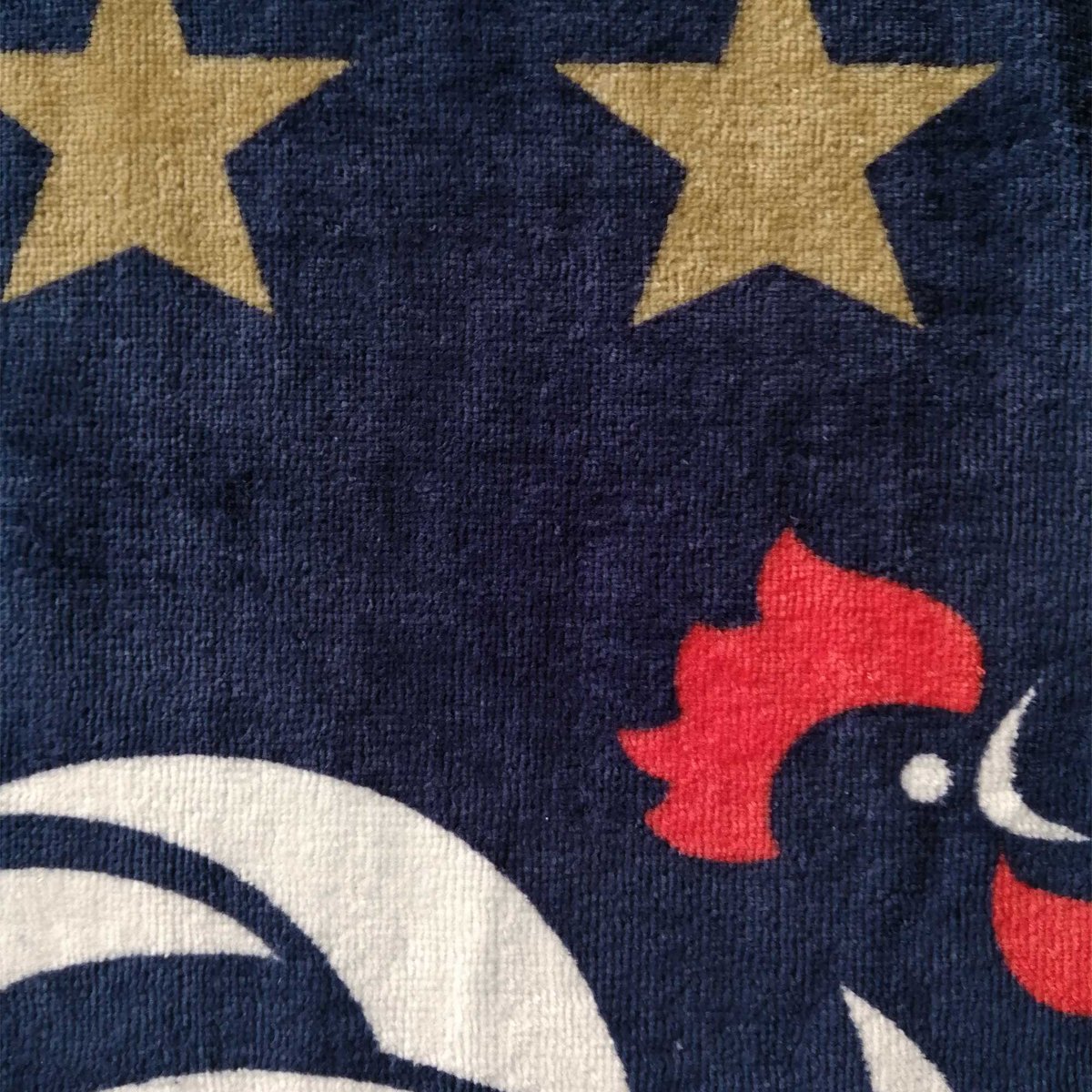 Serviette de bain et de plage imprimé 100% coton, Équipe de France de Football CONSTRUCTION bleu marine, FFF