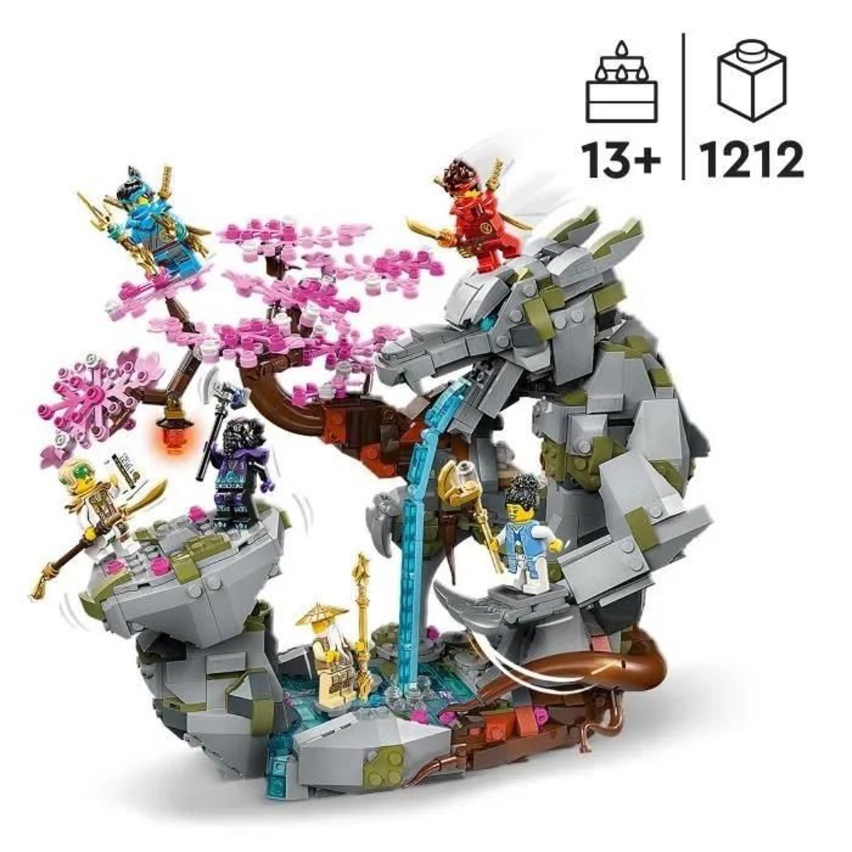 LEGO NINJAGO - Sanctuaire de la Roche du Dragon - Set de Construction 71819 multicolore, LEGO