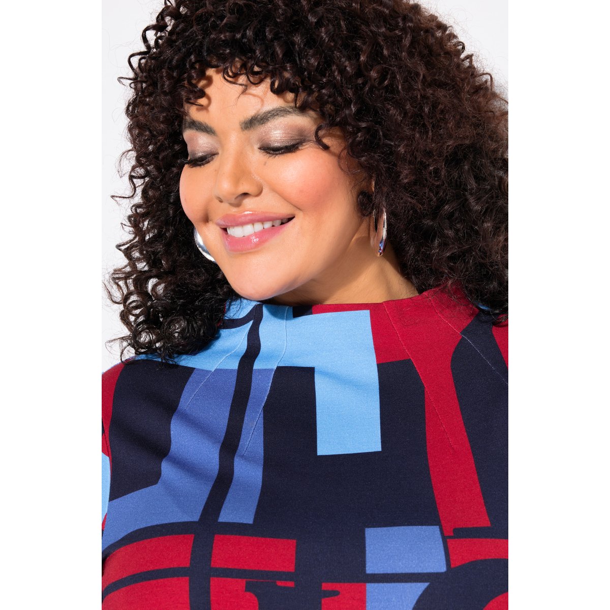 Robe en jersey point de Rome rouge rubis, ULLA POPKEN
