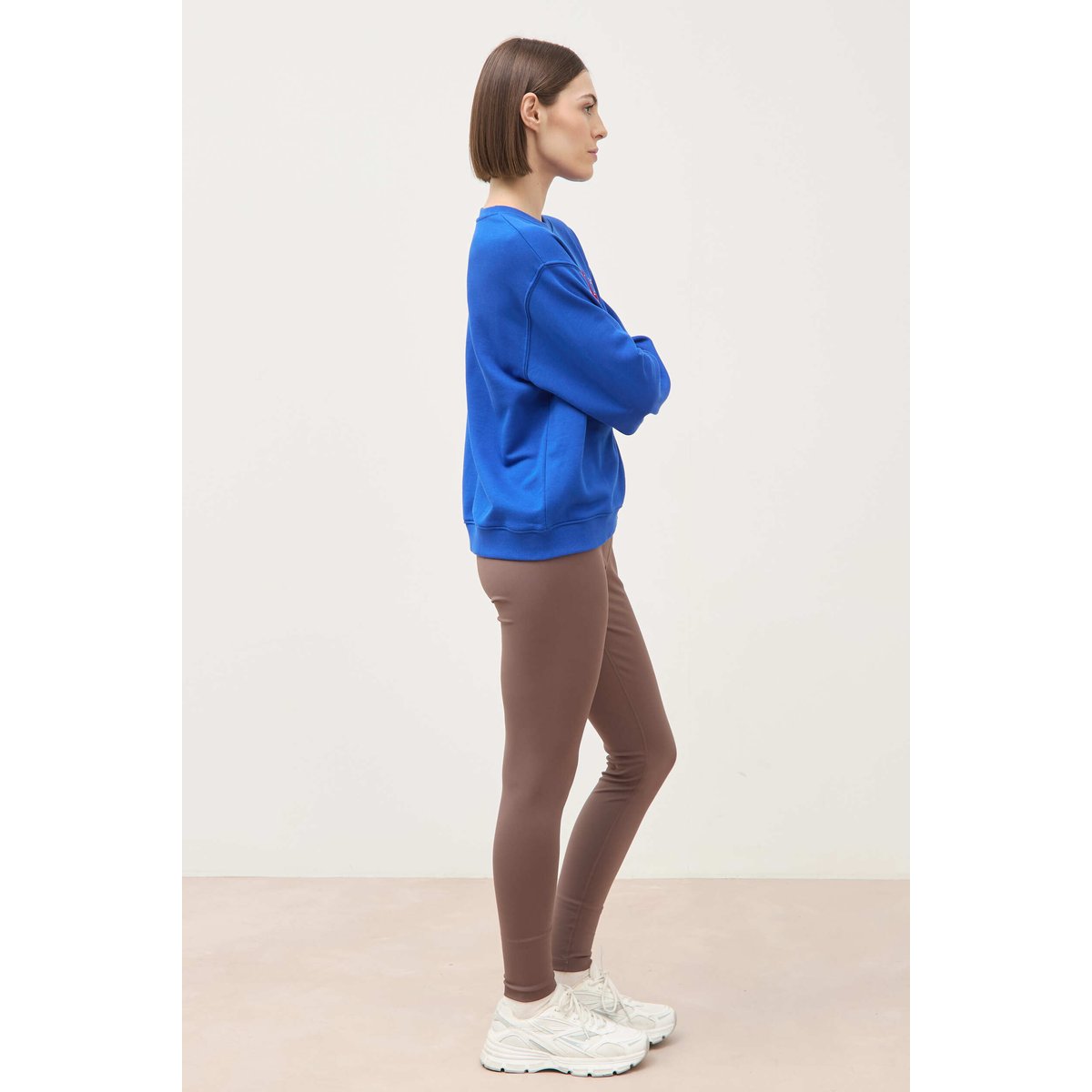 Sweat droit manches longues bleu electrique, BONOBO