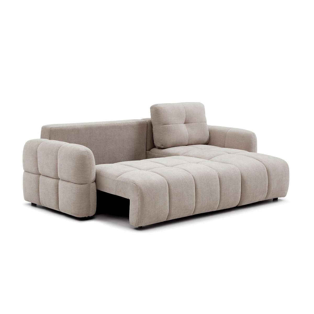 Maren Chenille Quilted Corner Sofabed light taupe, ÉDITÉ