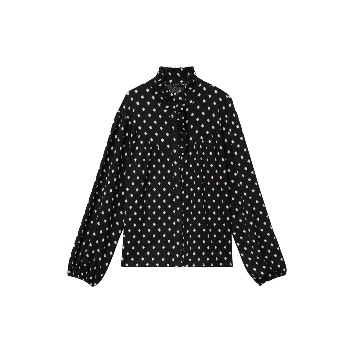Blouse droite manches longues noir, BREAL