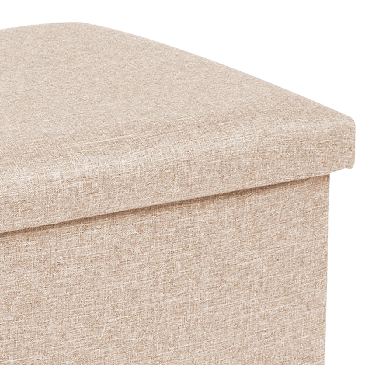 Banquette coffre de rangement beige 76x38x38cm beige, WADIGA