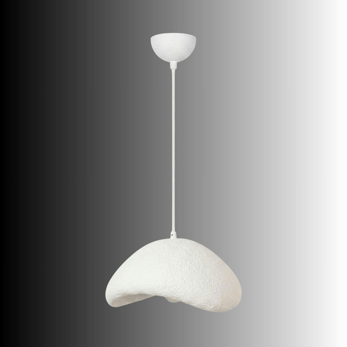 Suspension blanche design wabi-sabi 42 cm NOXIS blanc, PIER IMPORT
