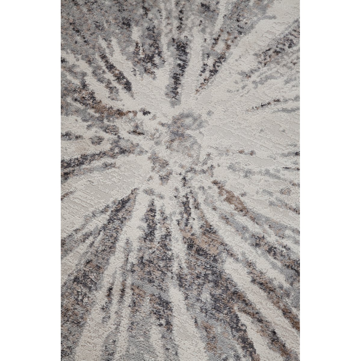 Tapis moderne tissé plat FUJI gris, NOVATREND