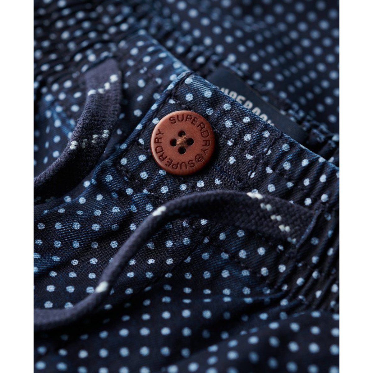 Bermuda indigo à pois pois bandana indigo, SUPERDRY