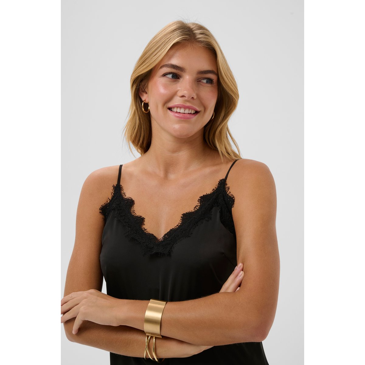 Blouse sans manches noir pitch black, CREAM