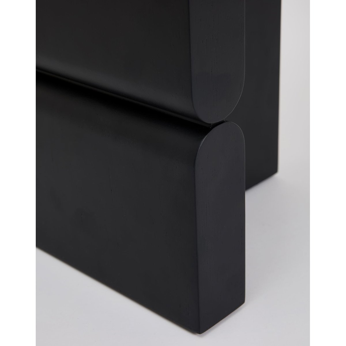 Tabouret et table d'appoint en bois peint noon noir, NOBODINOZ