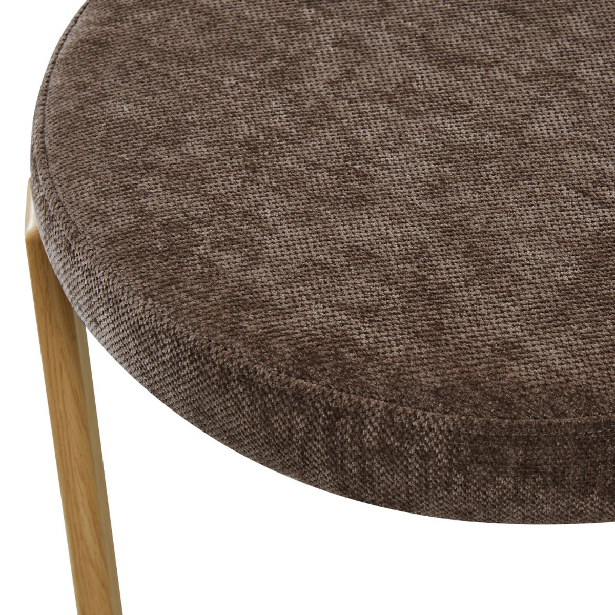 Lot de 2 chaises en tissu piètement effet bois clair- IZZY marron, DRAWER