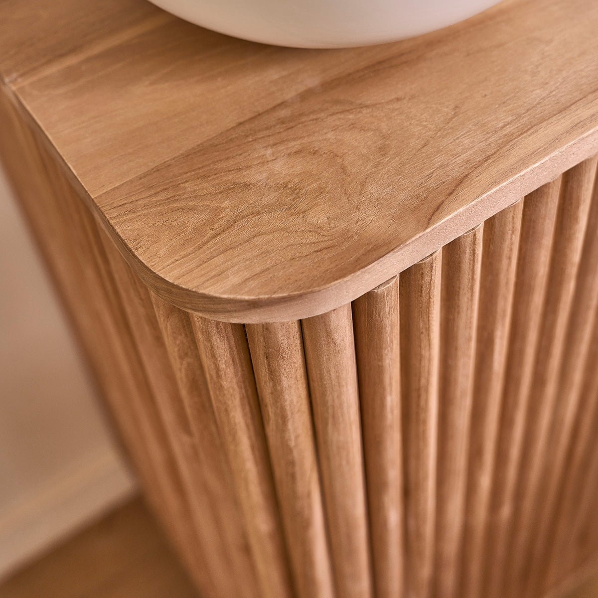 Lave main en teck massif 42 cm COLINE naturel, BERAH GETAH