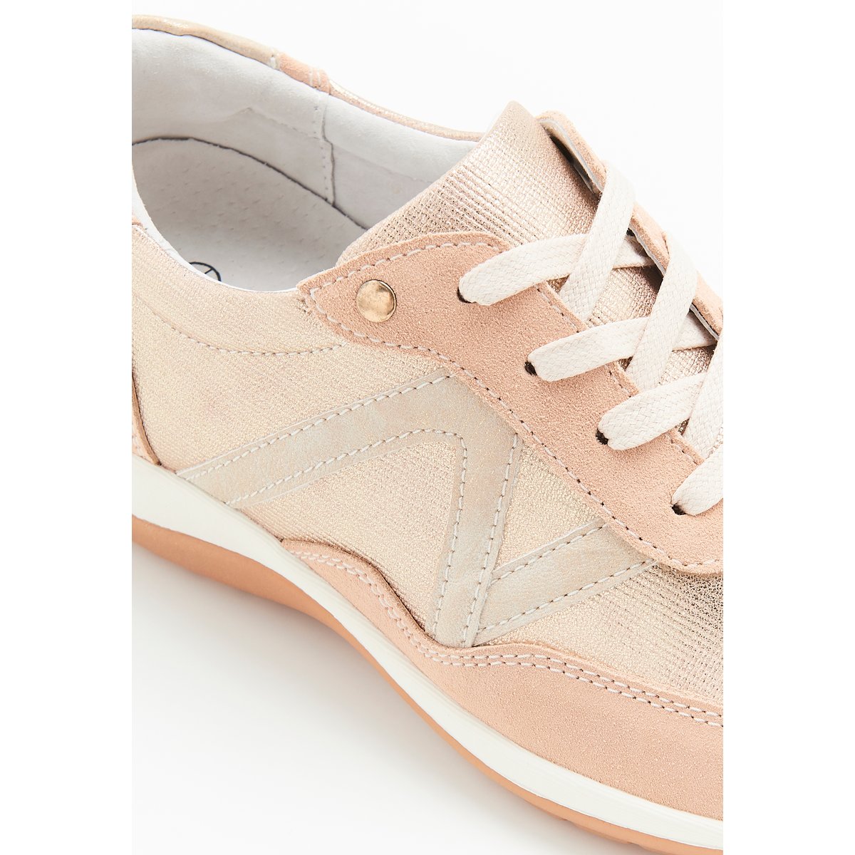 Derbies irisés à lacets, semelle amovible marron sirocco, DAMART