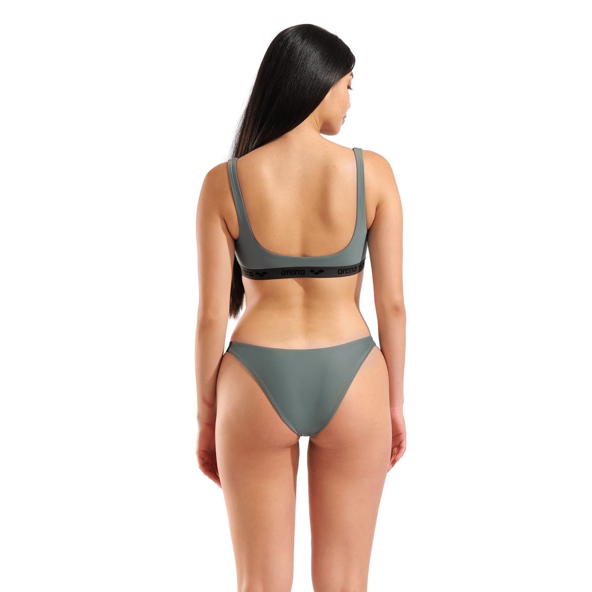 Maillot de bain 2 pièces bandeau pour femme arena Elastic Solid sage, ARENA