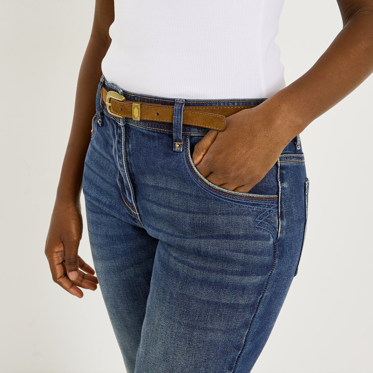 Jean boyfriend SEATLLE BF01 bleu dark stone, GRAIN DE MALICE