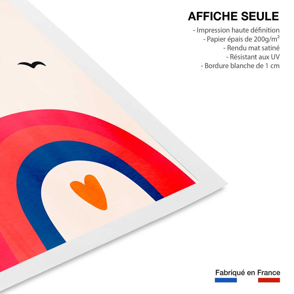 Affiche ""Belle journée!"" affiche seule, HEXOA
