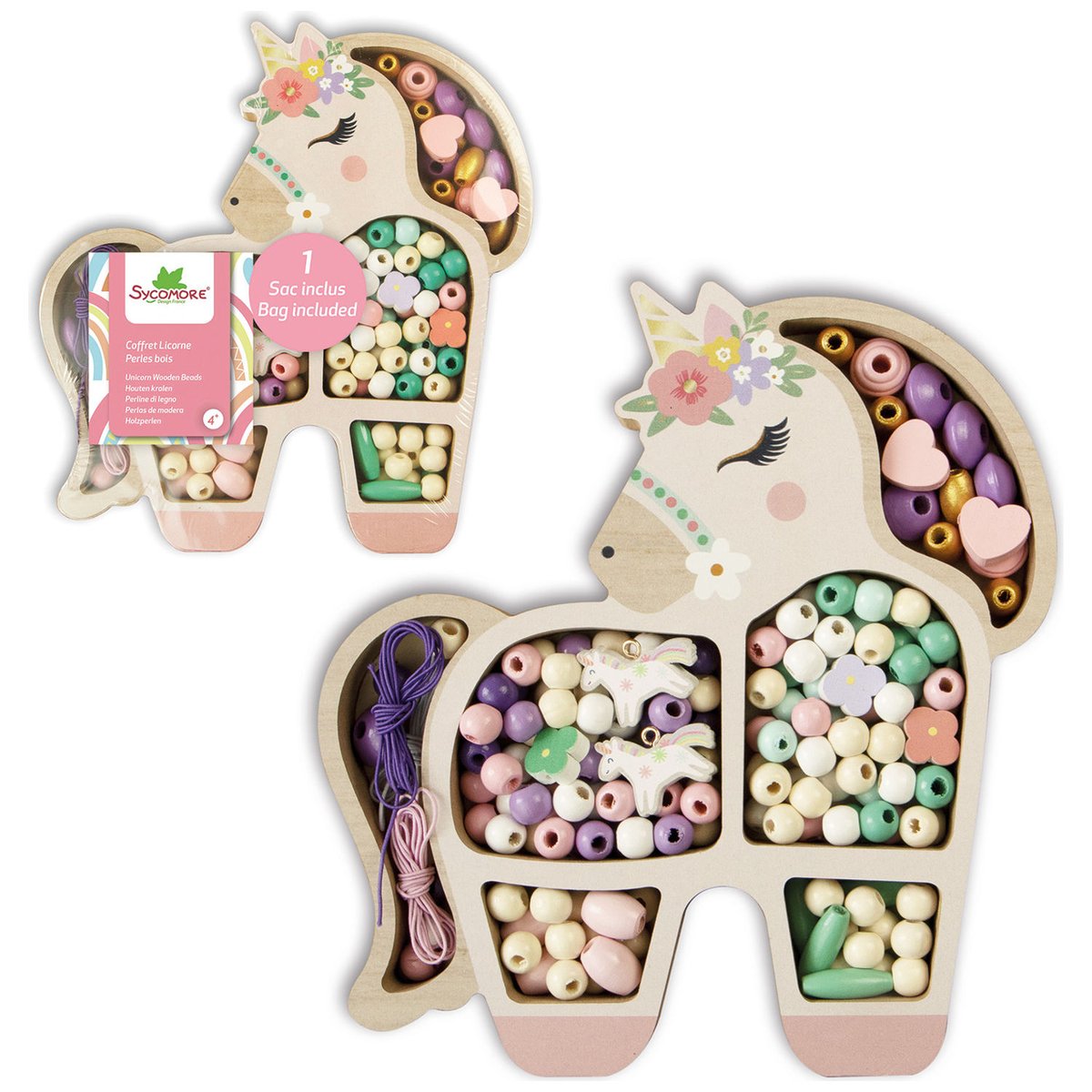 Coffret perles multicolore, SYCOMORE