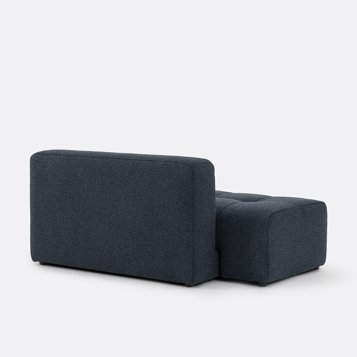 Banquette assise pivotante, gauche, modulable, en bouclette fine, FANO bleu, LA REDOUTE INTERIEURS
