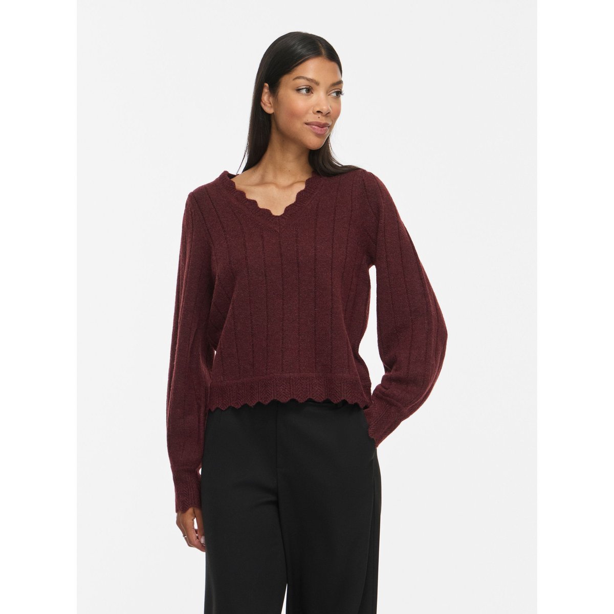 Pull En Maille rouge - port royale1, VILA