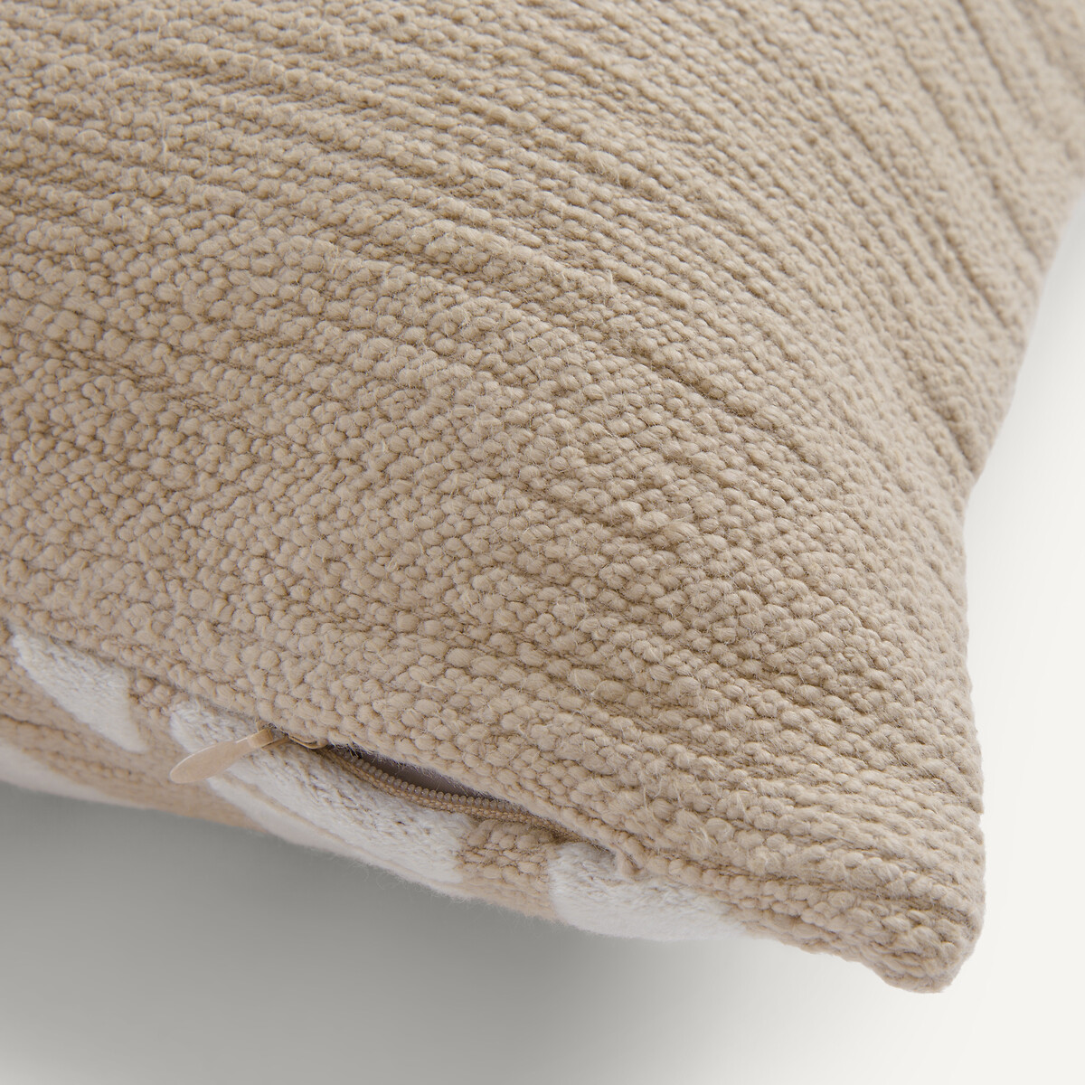 Housse de coussin, broderie bouclette, SOLONA ecru/beige, AM.PM