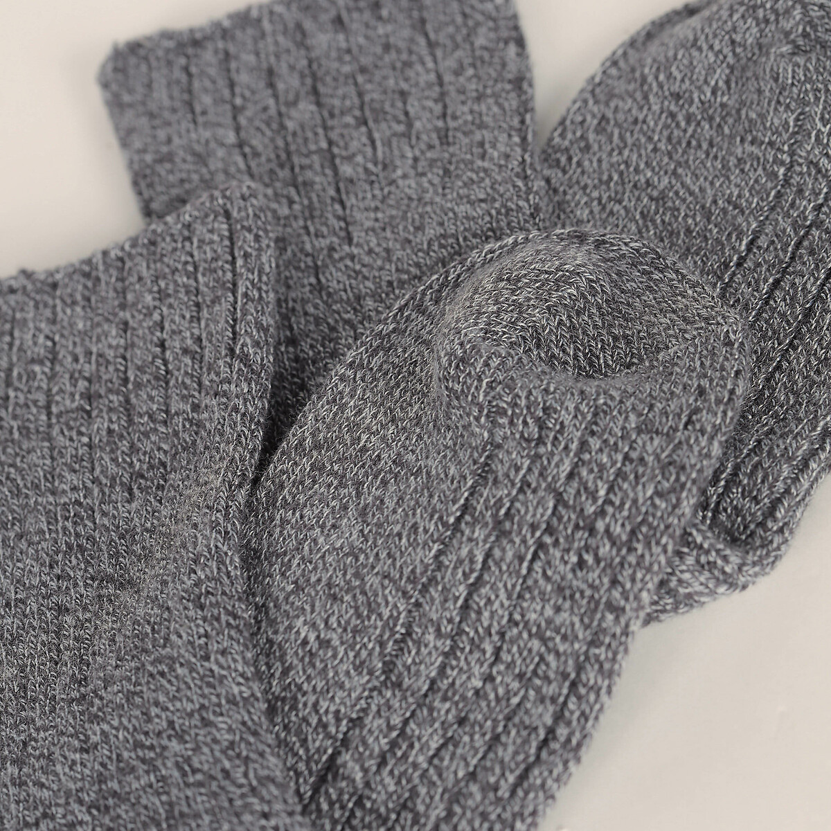 Pair of Crew Socks mid grey marl, DIM