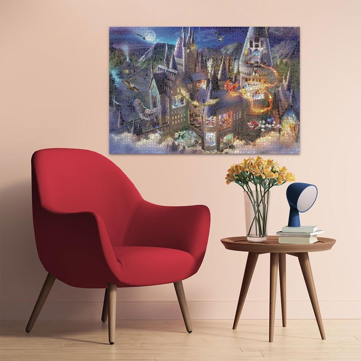 Puzzle Vue sur le château Poudlard 3000 Pcs noir, RAVENSBURGER