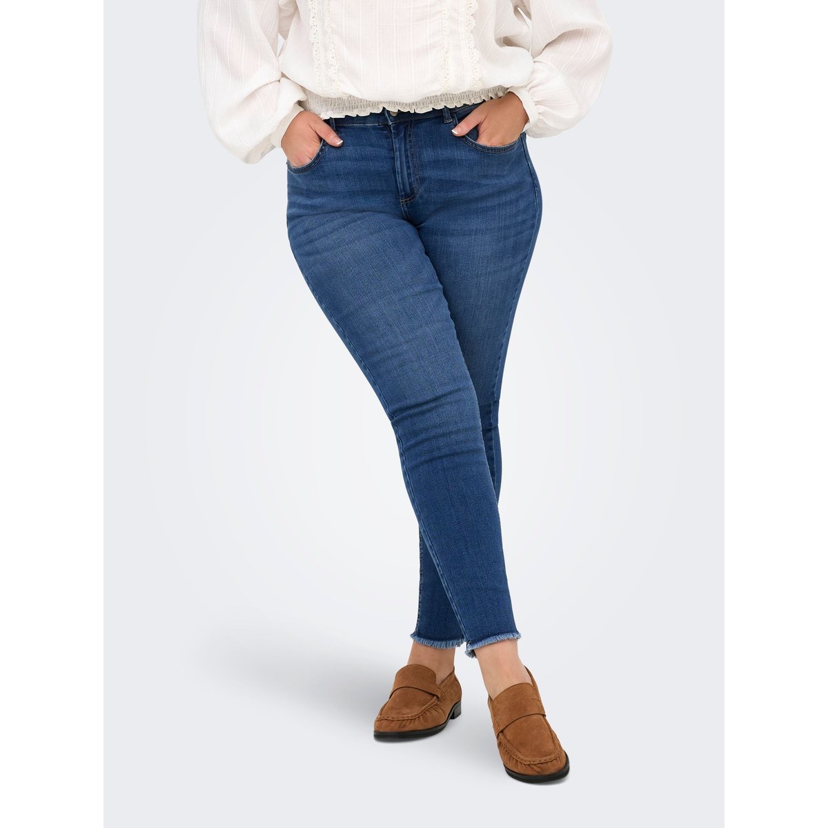 Jean Skinny medium blue denim, ONLY CARMAKOMA