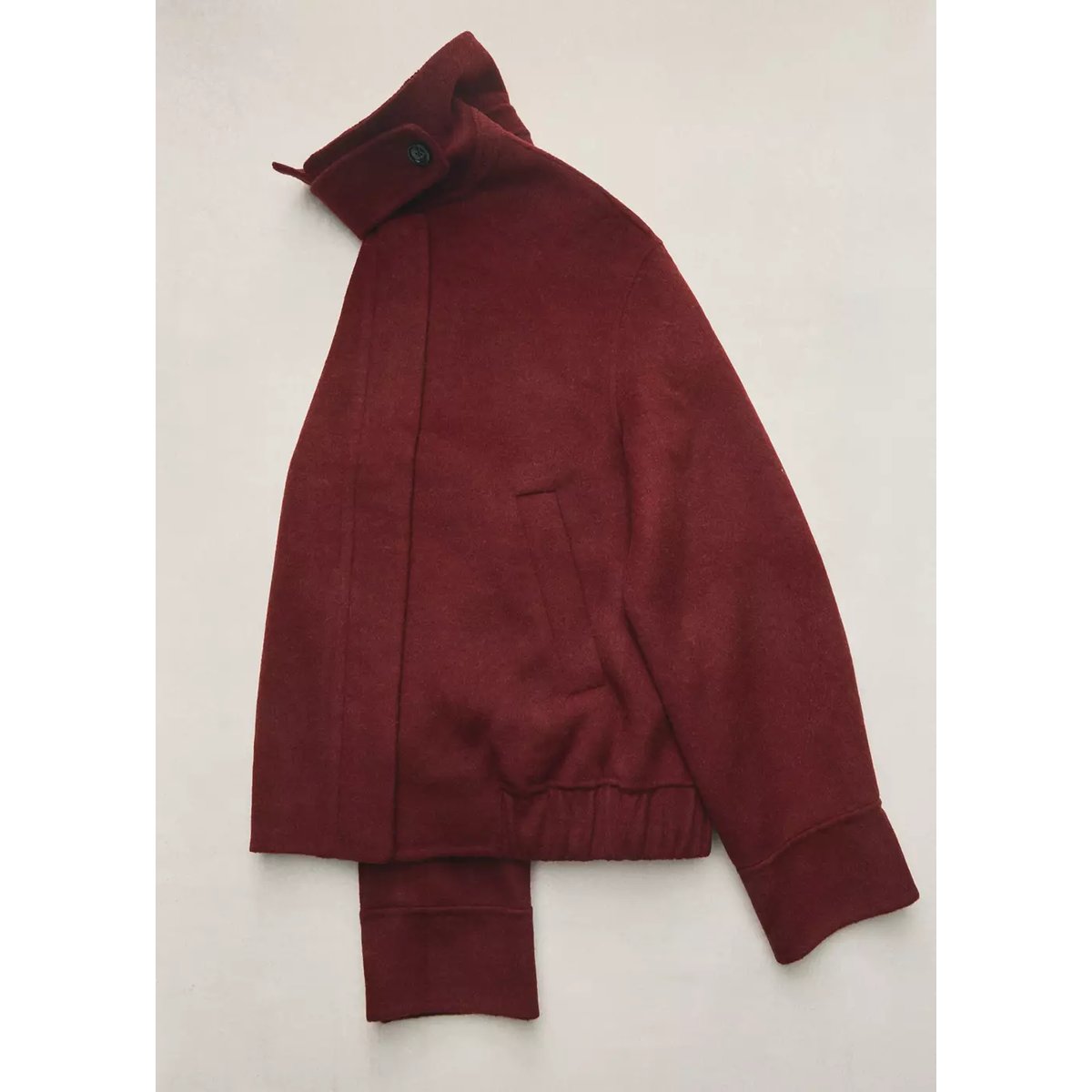 Veste bomber laine rouge, MANGO