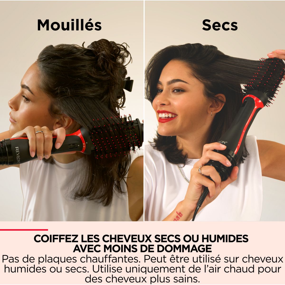 Brosse soufflante One-Step Volumiser Plus RVDR5298E couleur unique, REVLON