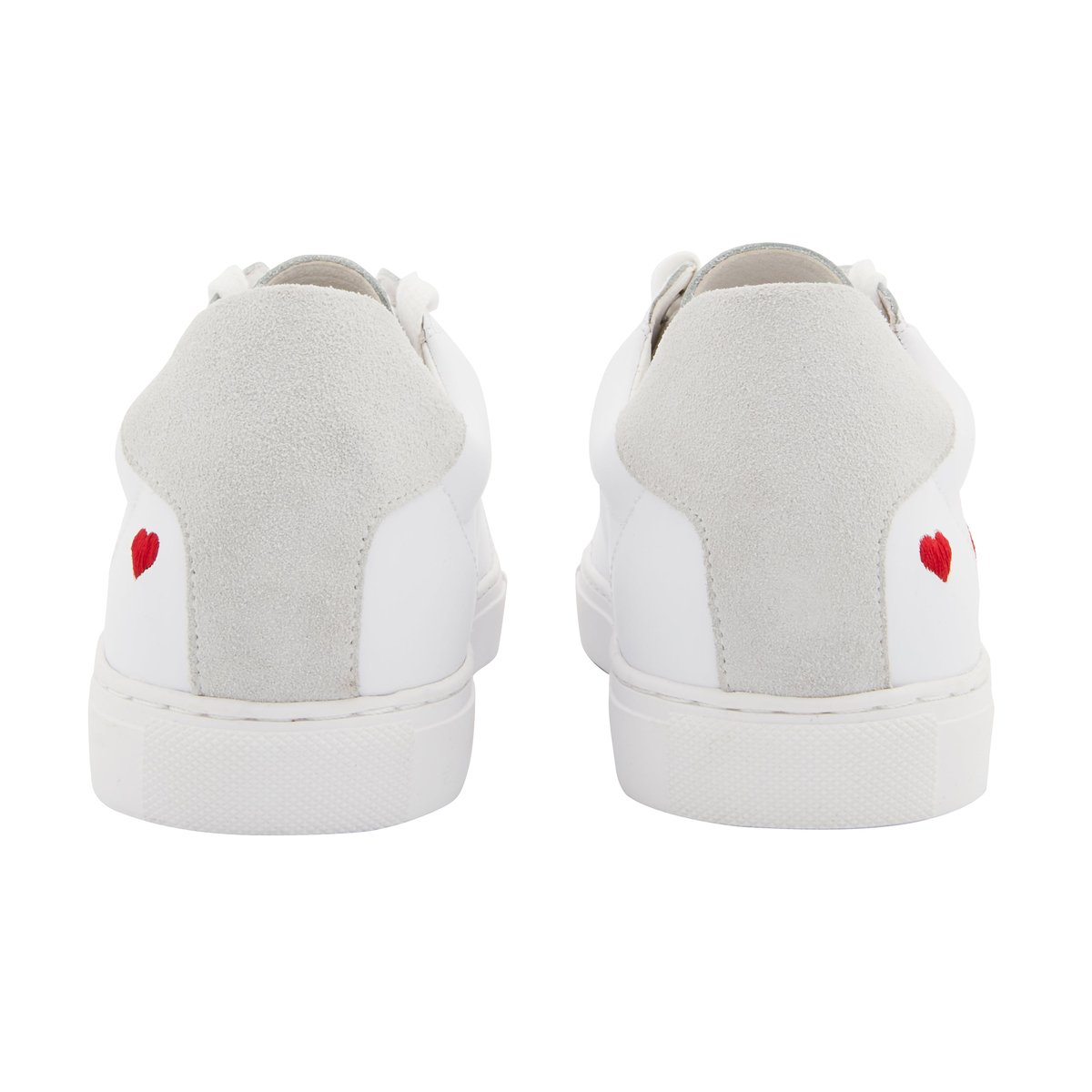 Baskets En Cuir Simone Amour blanc, BONS BAISERS