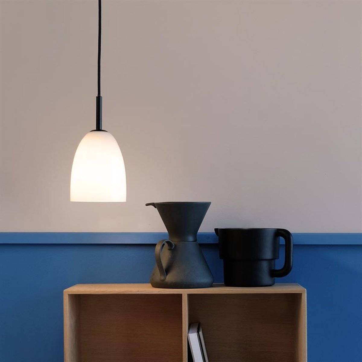 Suspension en Verre et Métal JAZZ blanc, DYBERG LARSEN