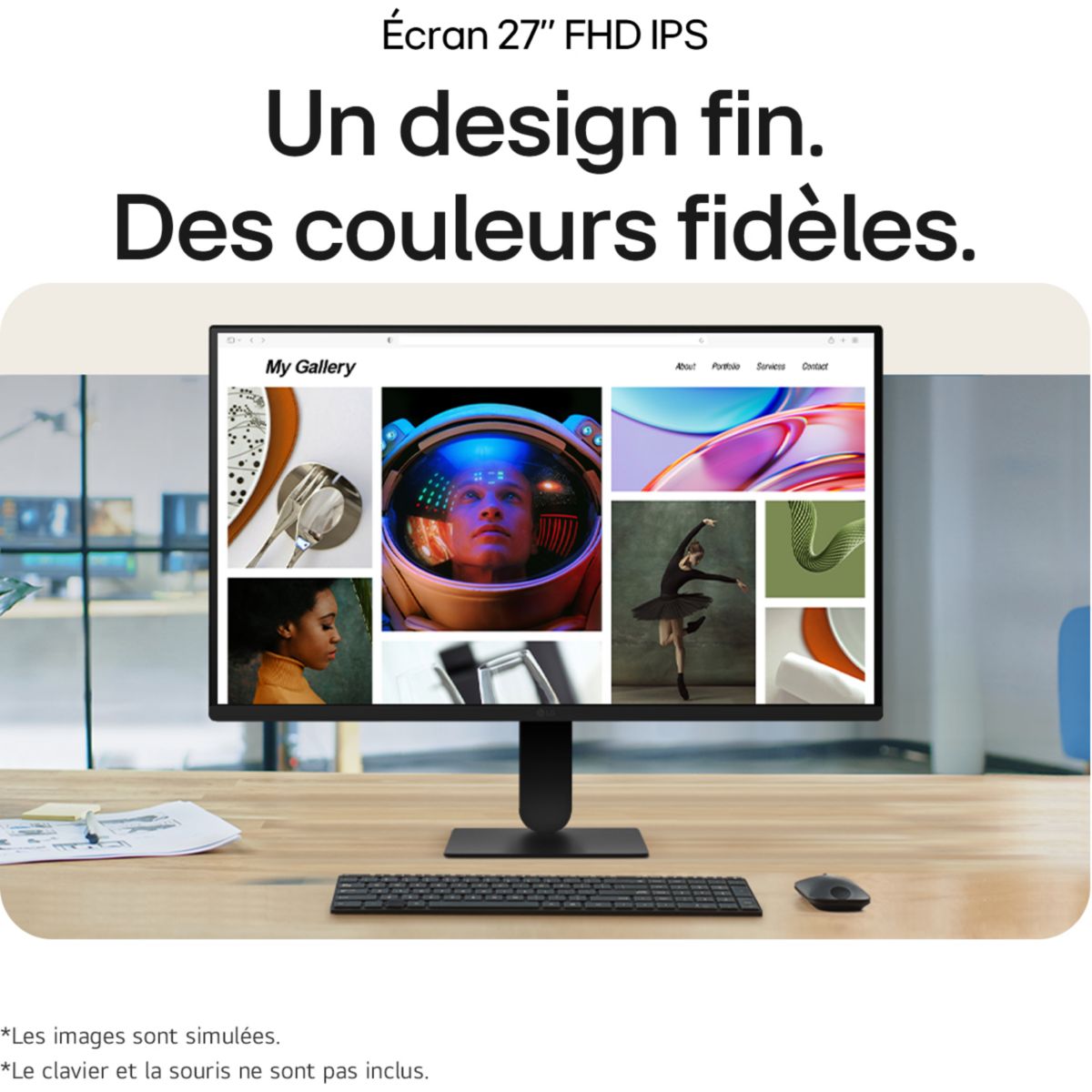 Ecran PC 27U411A-B.AEUQ 27'' IPS Full HD 120 Hz HDR10 couleur unique, LG