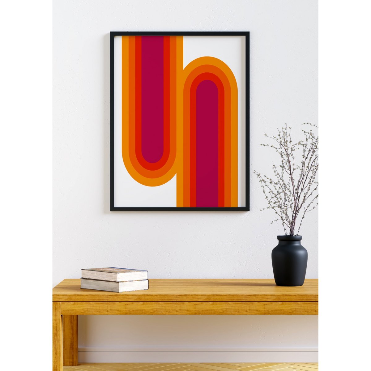 Affiche Abstract Design 1 blanc, L'AFFICHERIE