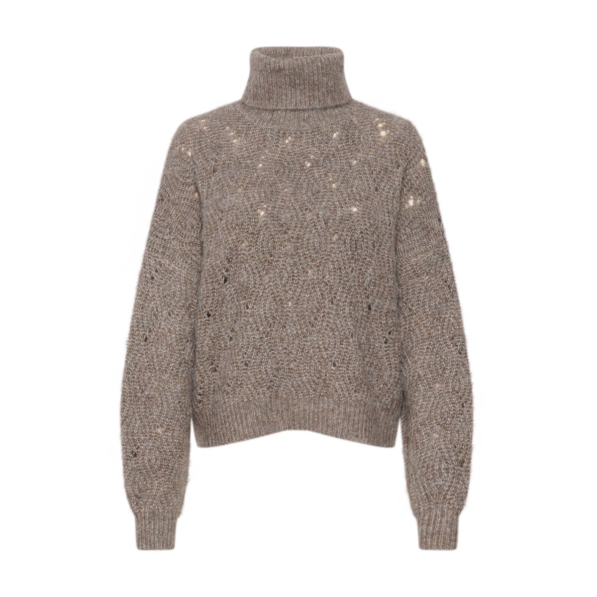 Pullover tricoté marron falcon melange, CULTURE