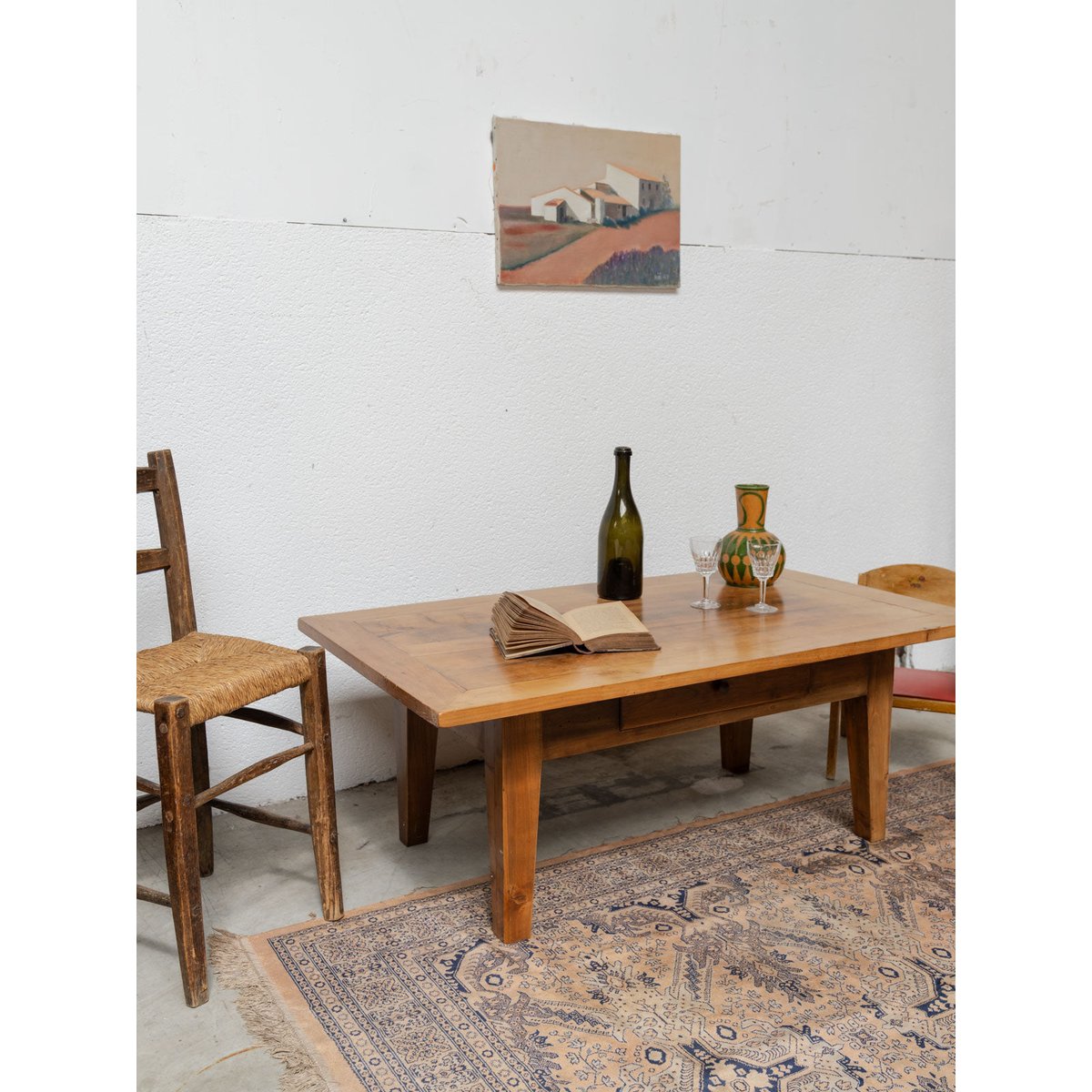 Table basse en bois Léonie N°941 - Bon état bois clair, DEBONGOUT