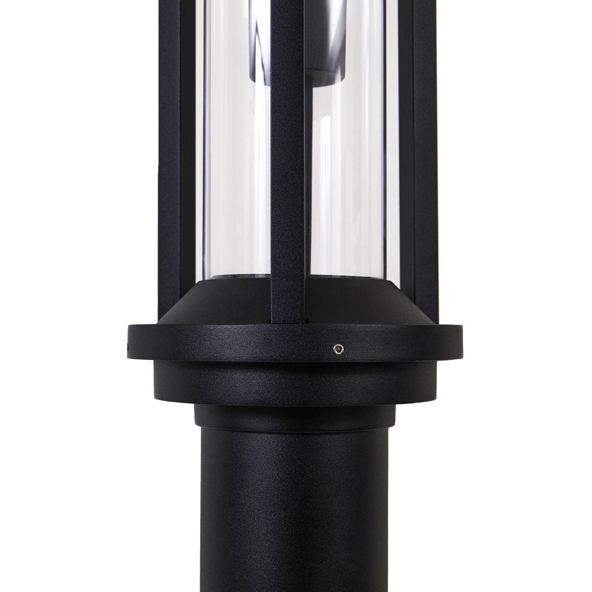 Lampadaire extérieur en aluminium moderne noir, LUCANDE
