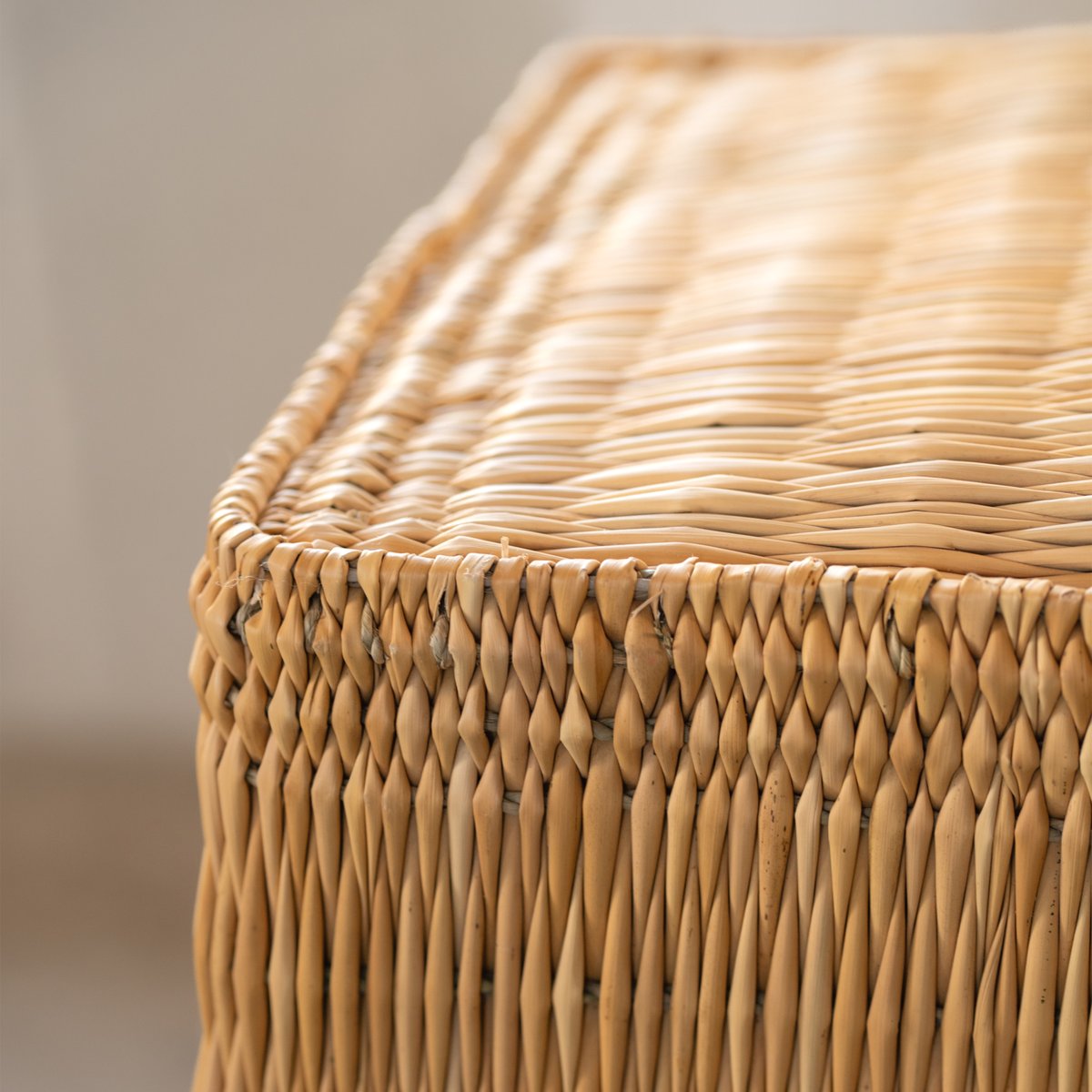 Banc en paille tressée fait main -  LOJI naturel, HOME MAISON