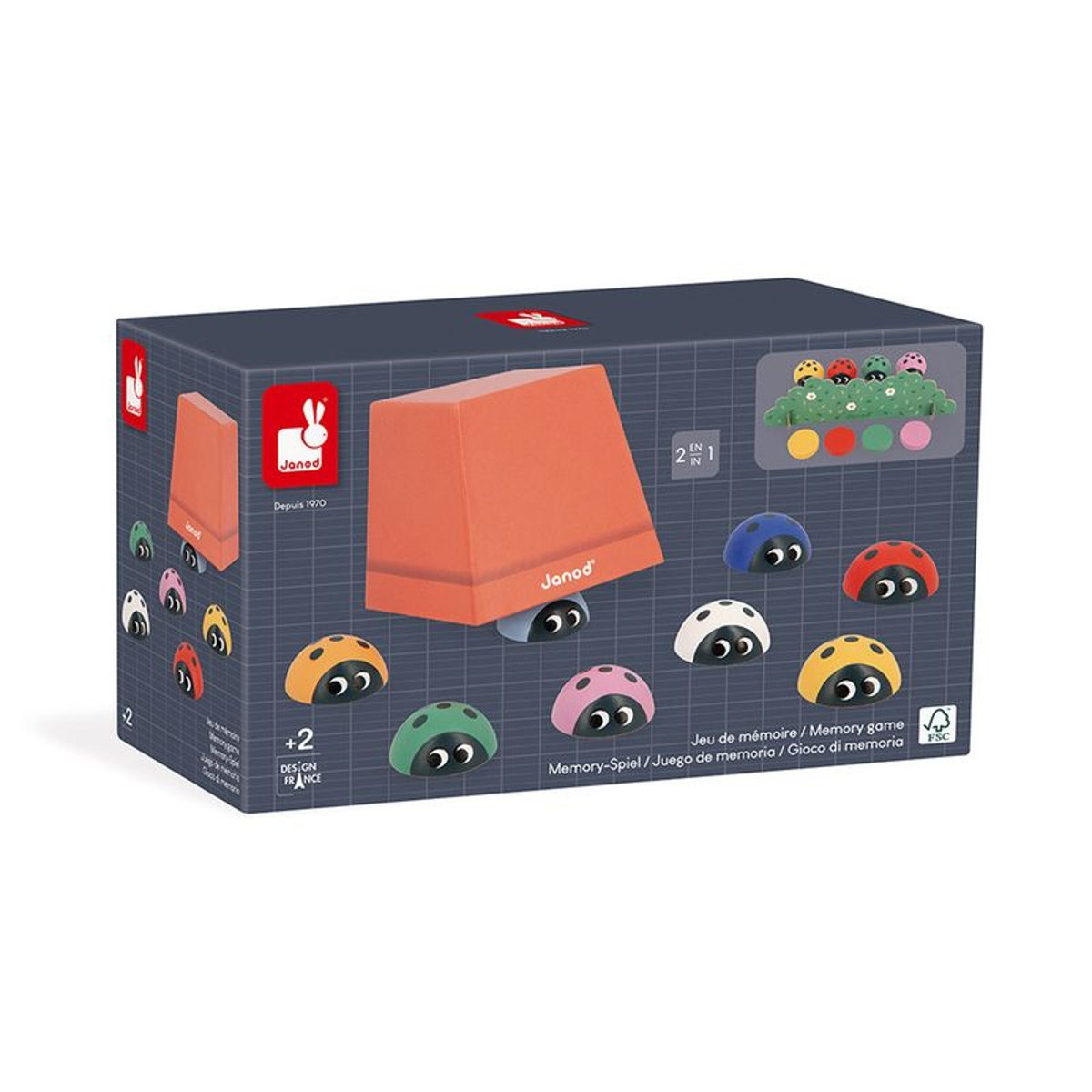Jeu De Mémoime Coccinelles, Apprendre Les Couleurs couleur unique, JANOD