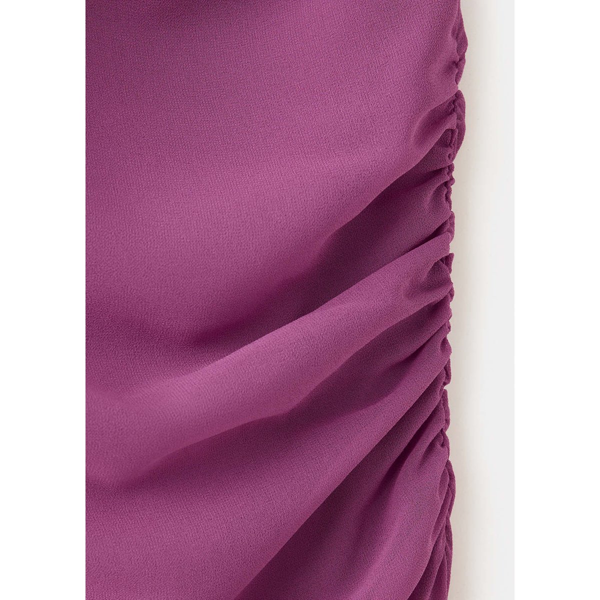 Robe asymétrique froncée latérale rose, MANGO TEEN
