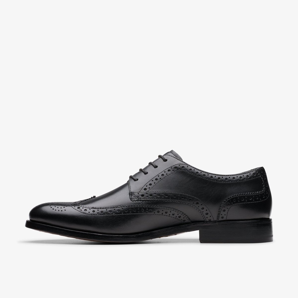 Derbies richelieus Cuir CRAFT JAMES TIP noir, CLARKS
