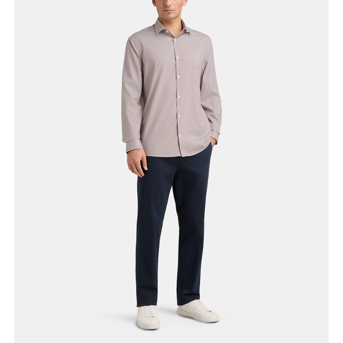 Chemise droite htecpri micro vagues bordeaux, GALERIES LAFAYETTE