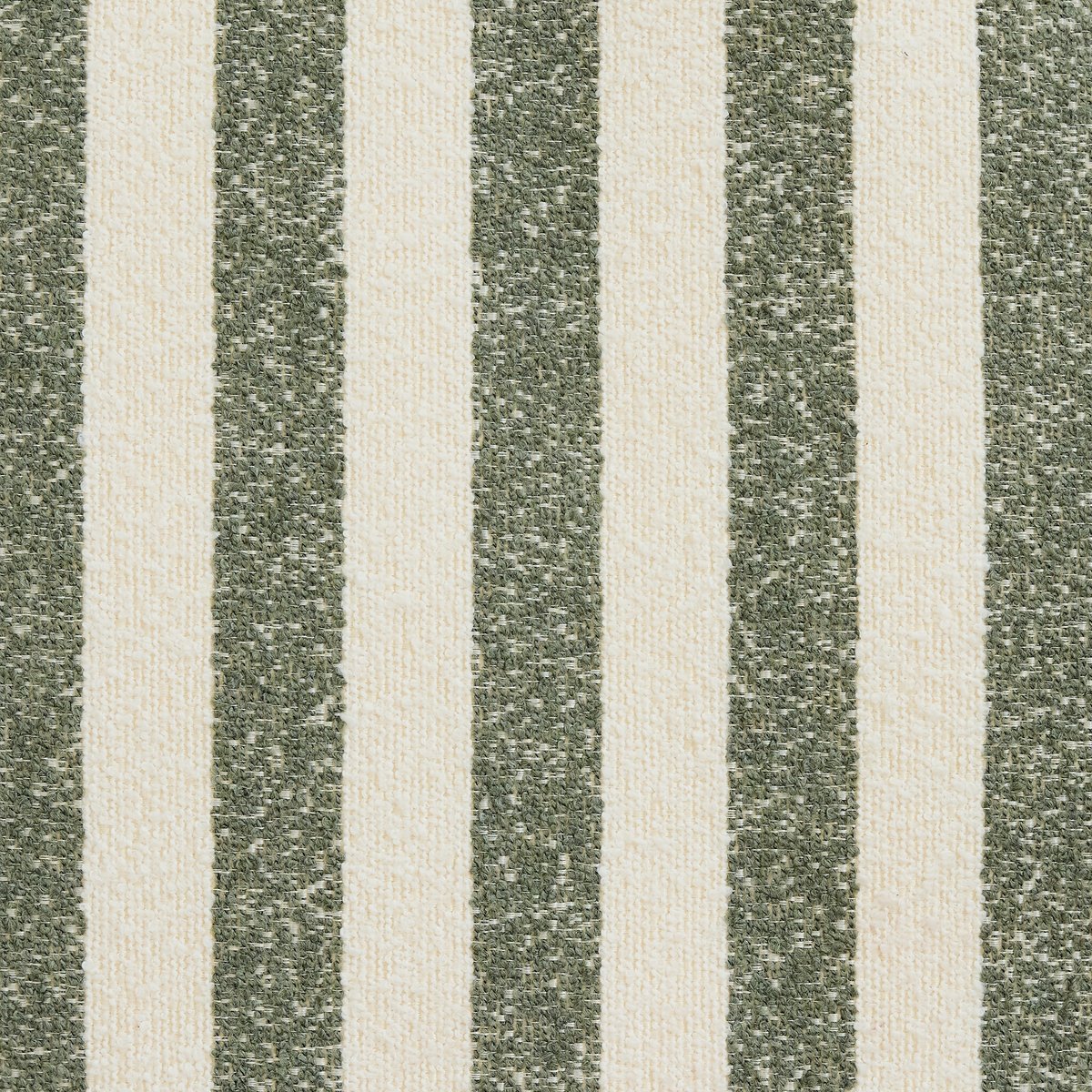 Pouf repose-pied rond en bouclette rayée Oeko-Tex® - MILANO vert olive, ICON